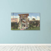 Replica of Egyptian Shrine, Rosikruisan Park Canvas Afdruk (Insitu (Houten vloer))