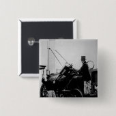 Replica of Stephenson's Rocket, 1929 Vierkante Button 5,1 Cm (Voorkant /achterkant)