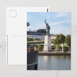 Replica of the Statue of Liberty - Paris, Frankrij Briefkaart