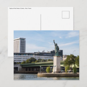 Replica of the Statue of Liberty - Paris, Frankrij Briefkaart