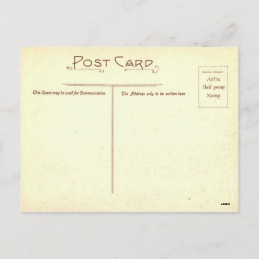 Replica  Paaskaart, Een vrolijke Pasen Feestdagenkaart (Achterkant)