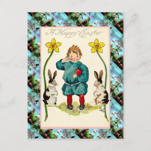Replica  Pasen kaart, een Happy Pasen Feestdagenkaart