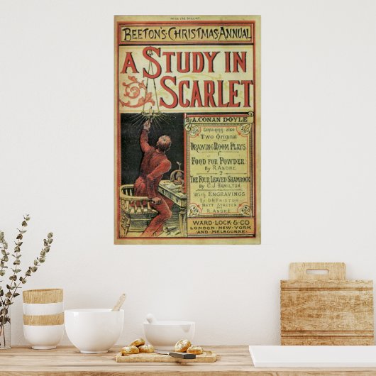 REPLICA-Poster van het eerste Sherlock Holmes-verh Poster (Keuken)