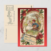 Replica  Schattigee kinderen met appels, jaren 193 Briefkaart (Voorkant / Achterkant)