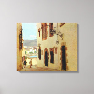 Replica  Spanje, Sitges Old City Canvas Afdruk