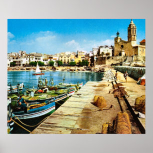 Replica  Spanje, Sitges waterfront Poster