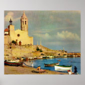 Replica  Spanje, Sitges waterfront Poster (Voorkant)