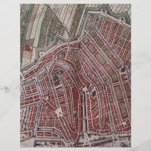Replica stadskaart Amsterdam 1652 (Voorkant)