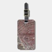 Replica stadskaart Amsterdam 1652 Bagagelabel (Voorkant verticaal)