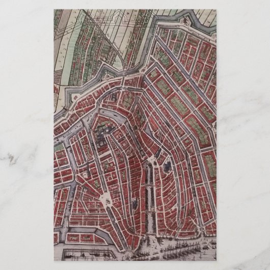 Replica stadskaart Amsterdam 1652 Briefpapier (Voorkant)