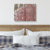 Replica stadskaart Amsterdam 1652 Canvas Afdruk (Insitu (Slaapkamer))