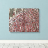 Replica stadskaart Amsterdam 1652 Canvas Afdruk (Insitu (Houten vloer))