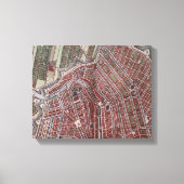 Replica stadskaart Amsterdam 1652 Canvas Afdruk (Voorkant)