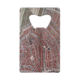 Replica stadskaart Amsterdam 1652 Creditkaart Flessenopener