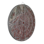 Replica stadskaart Amsterdam 1652 Dartbord (Voorkant Links)