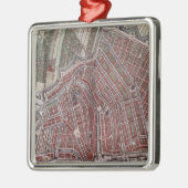 Replica stadskaart Amsterdam 1652 Metalen Ornament (Links)