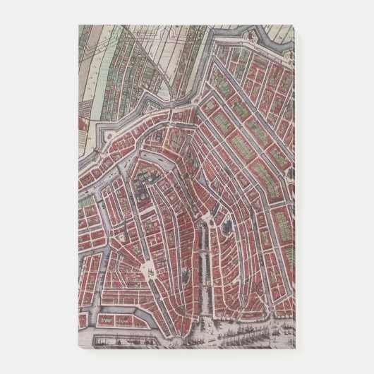 Replica stadskaart Amsterdam 1652 Post-it® Notes (Voorkant)