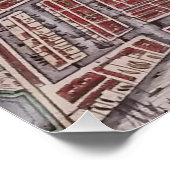 Replica stadskaart Amsterdam 1652 Poster (Hoek)