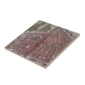 Replica stadskaart Amsterdam 1652 Tegeltje (Zijkant)