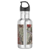 Replica stadskaart Amsterdam 1652 Waterfles (Achterkant)