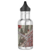 Replica stadskaart Amsterdam 1652 Waterfles (Links)