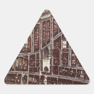 Replica-stadskaart van Delft 1649 Sticker