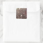 Replica-stadskaart van Delft 1649 Vierkante Sticker (Tas)