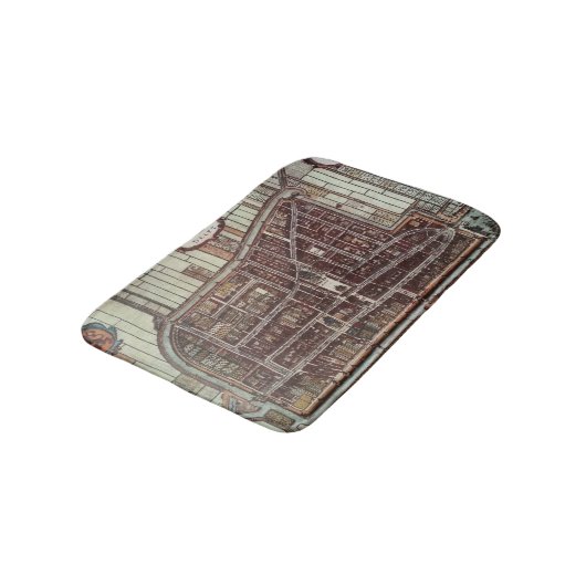 Replica-stadskaart van Delft vanaf 1649 Badmat (Gekanteld)