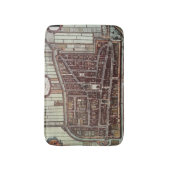Replica-stadskaart van Delft vanaf 1649 Badmat (Voorkant Verticaal)