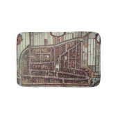 Replica-stadskaart van Delft vanaf 1649 Badmat (Voorkant)