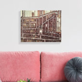 Replica-stadskaart van Delft vanaf 1649 Canvas Afdruk (Insitu (Woonkamer))
