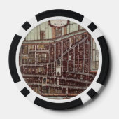 Replica-stadskaart van Delft vanaf 1649 Poker Chips (Achterkant)
