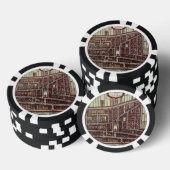 Replica-stadskaart van Delft vanaf 1649 Poker Chips (Opstapeling)
