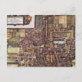 Replica stadskaart van Den Haag 1649 Briefkaart (Voorkant)