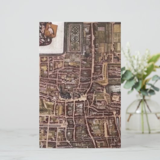 Replica stadskaart van Den Haag 1649 Briefpapier (Staand voorkant)