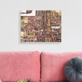 Replica stadskaart van Den Haag 1649 Canvas Afdruk (Insitu (Woonkamer))