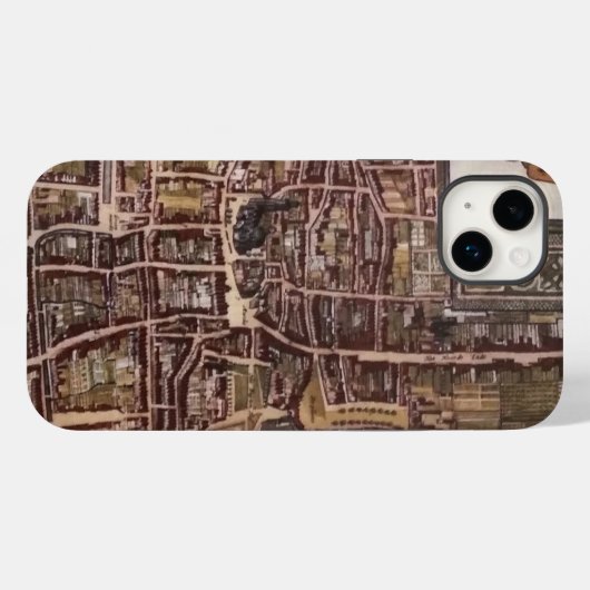 Replica stadskaart van Den Haag 1649 Case-Mate iPhone Case (Achterkant (horizontaal))