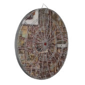 Replica stadskaart van Den Haag 1649 Dartbord (Voorkant Links)