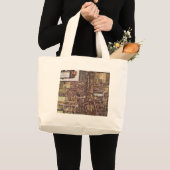 Replica stadskaart van Den Haag 1649 Grote Tote Bag (Voorkant (product))