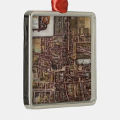 Replica stadskaart van Den Haag 1649 Metalen Ornament (Rechts)