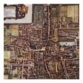 Replica stadskaart van Den Haag 1649 Perfect Poster (Voorkant)