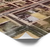 Replica stadskaart van Den Haag 1649 Perfect Poster (Hoek)