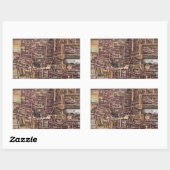 Replica stadskaart van Den Haag 1649 Rechthoekige Sticker (Vel)