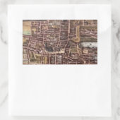 Replica stadskaart van Den Haag 1649 Rechthoekige Sticker (Tas)