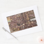 Replica stadskaart van Den Haag 1649 Rechthoekige Sticker (Envelop)