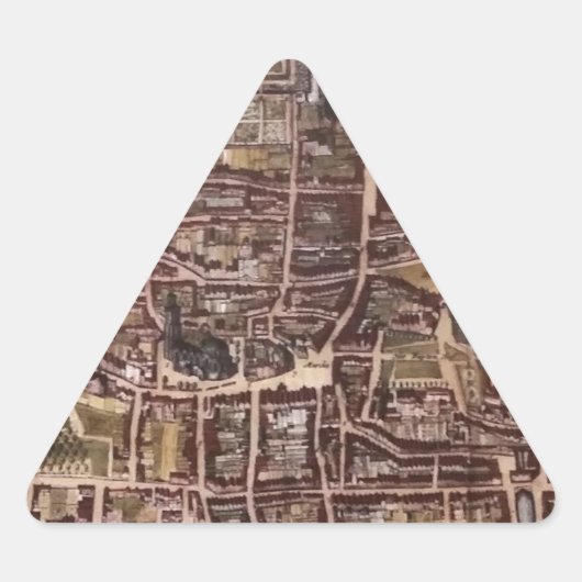 Replica stadskaart van Den Haag 1649 Sticker (Voorkant)