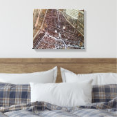 Replica Stadskaart van Rotterdam vanaf 1652 Canvas Afdruk (Insitu (Slaapkamer))