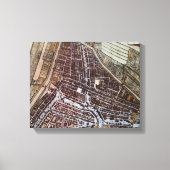 Replica Stadskaart van Rotterdam vanaf 1652 Canvas Afdruk (Voorkant)