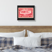Replica US Postage Stamp, Air Mail Canvas Afdruk (Insitu (Slaapkamer))