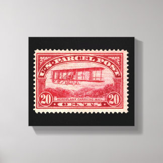  Replica US Postage Stamp, Air Mail Canvas Afdruk